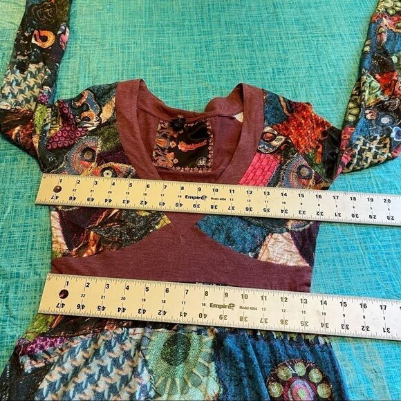 Desigual Colorful Print Retro Boho Dress Medium - Picture 13 of 14